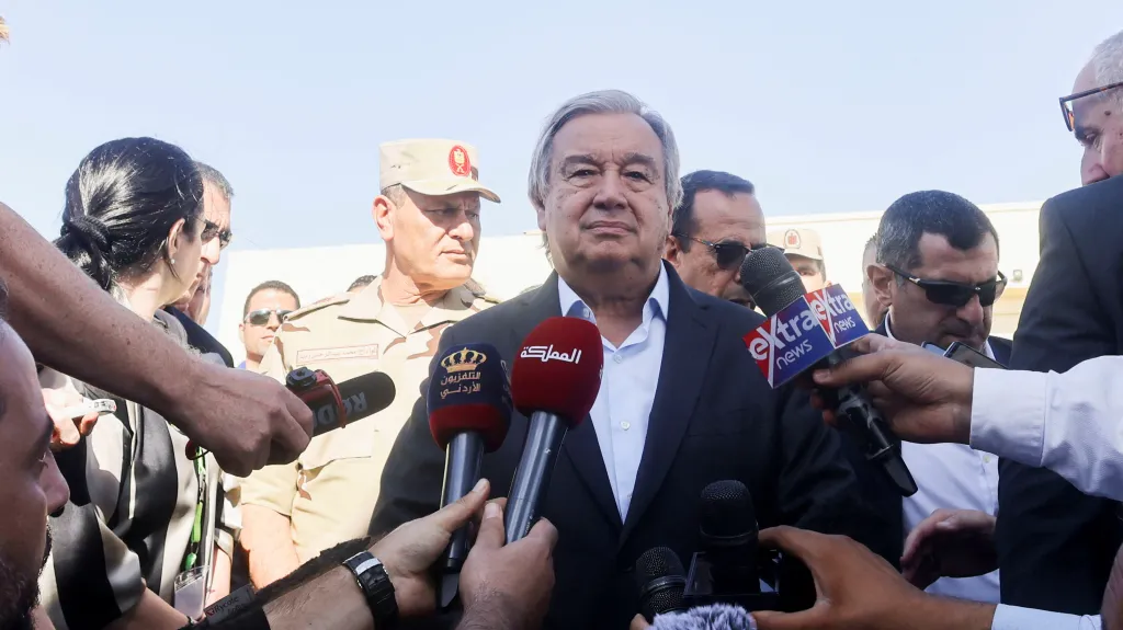 António Guterres po návštěvě hraničního přechodu Rafáh