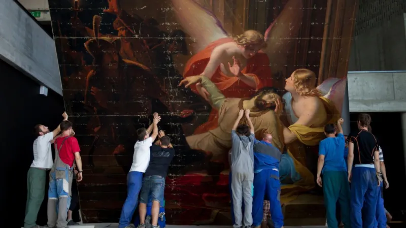 Instalace obrazu Antona Pettera Zavraždění sv. Václava (1844)