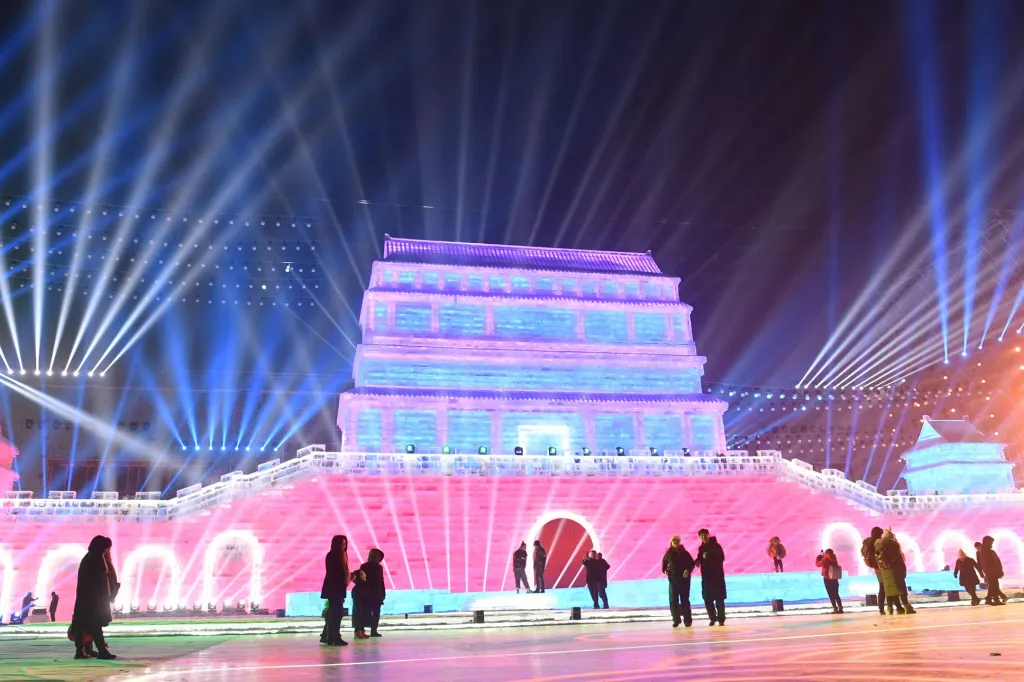 Festival ledu v čínském městě Charbin