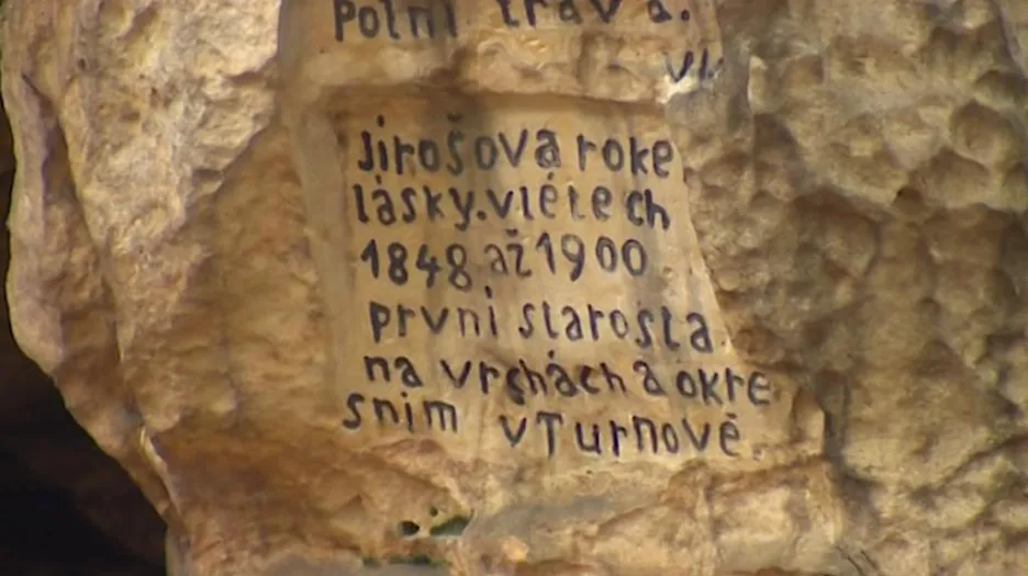 Starý nápis v Českém ráji