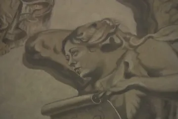 Freska v římském kostele po opravě nápadně připomíná italskou premiérku