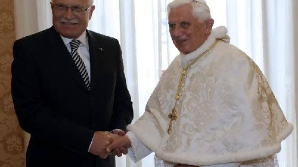 Václav Klaus a papež Benedikt XVI.