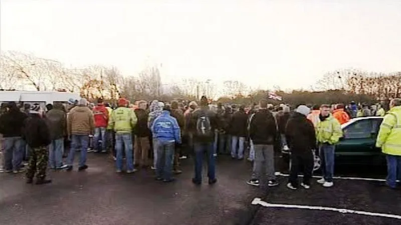 Protestující britští dělníci