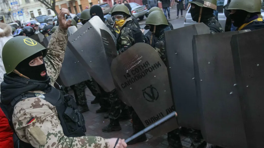 Protivládní demonstrace v Kyjevě