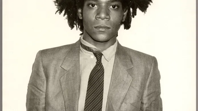 Jean-Michel Basquiat na portrétu Andyho Warhola, 1982