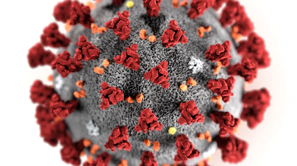 Počítačem vytvořená vizualizace koronaviru
