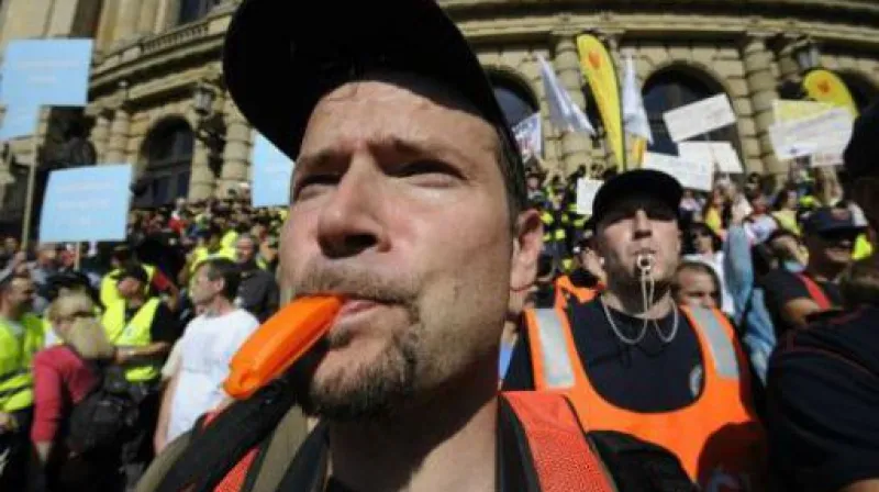 Odborářská demonstrace