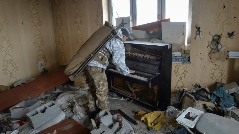 Člen ukrajinské armády v Doněcku