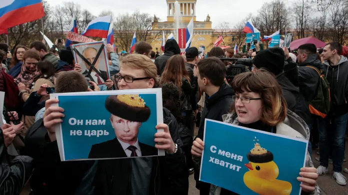 Protest v Petrohradě
