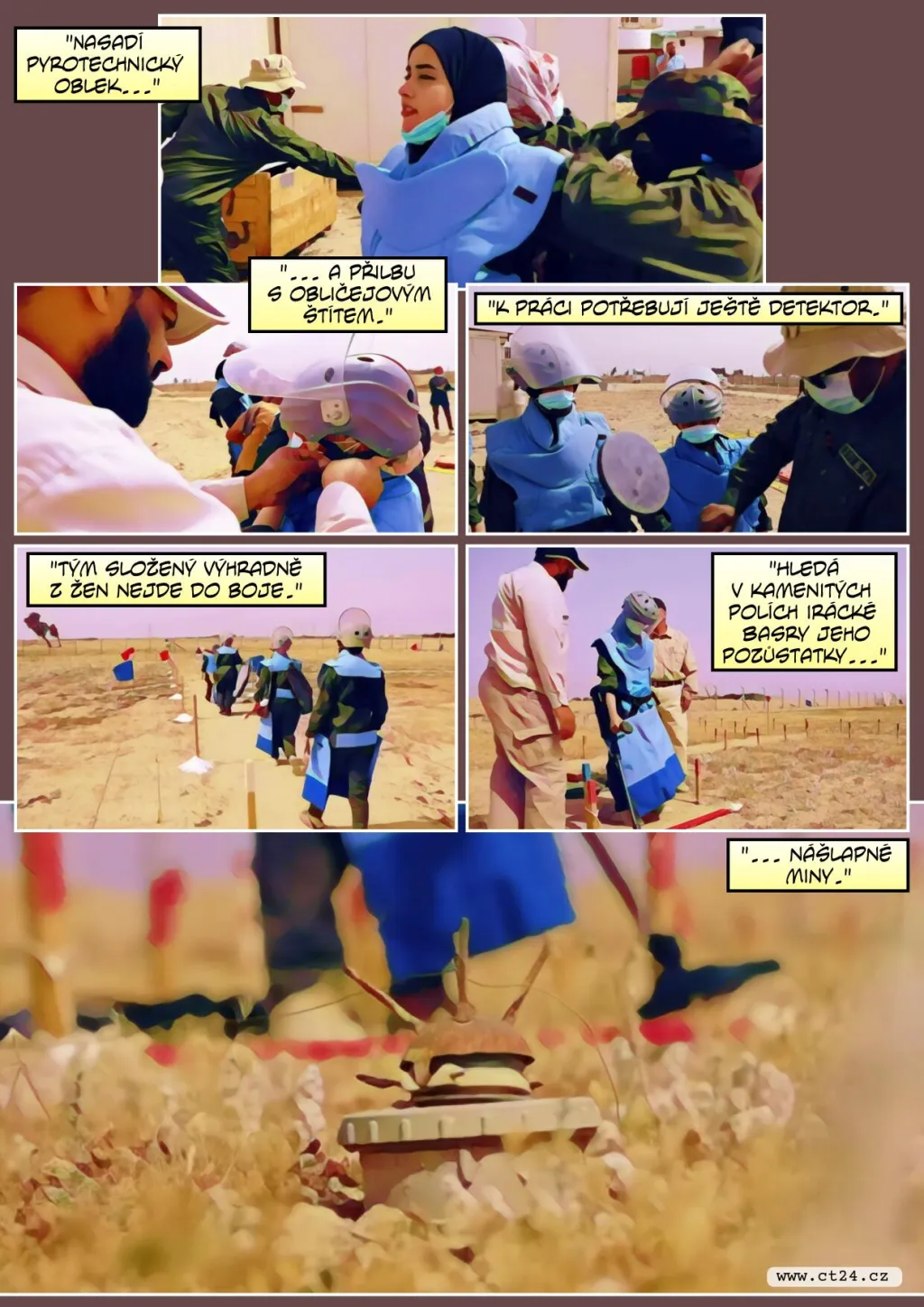 Irácké ženy pomáhají s odstraňováním min