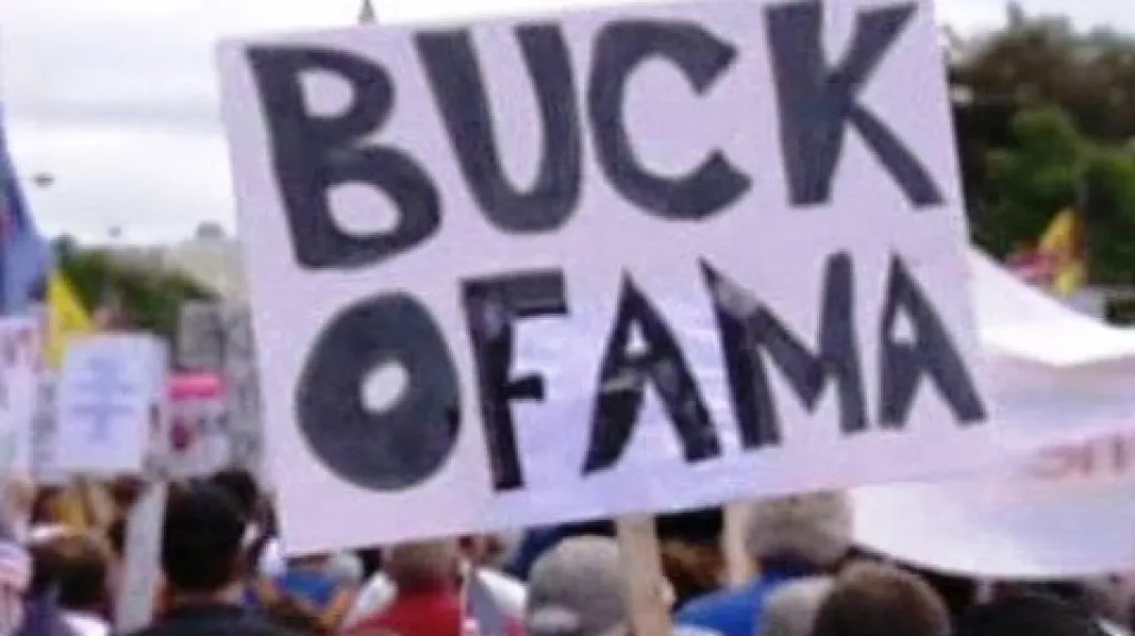 Demonstrace proti Baracku Obamovi