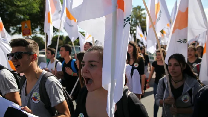 Protest proti nezávislosti severní části Kypru