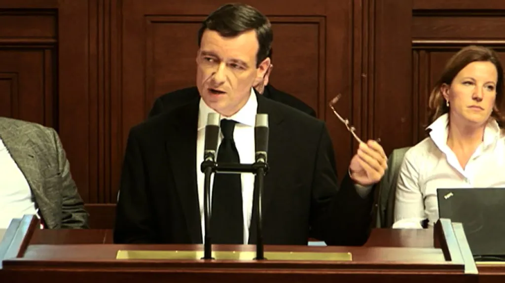 David Rath při projevu v Poslanecké sněmovně