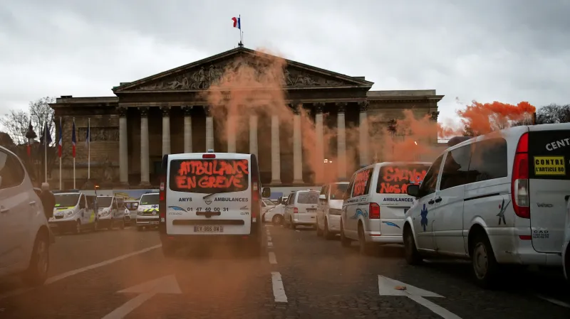 Protest řidičů sanitek