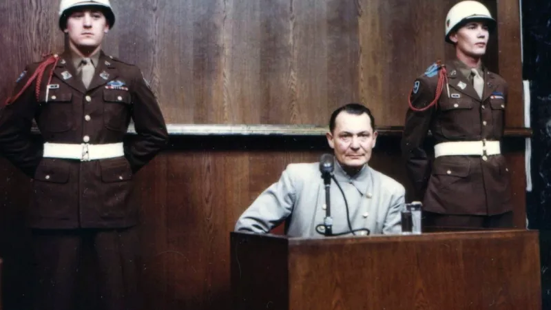 Hermann Göring před Norimberským tribunálem