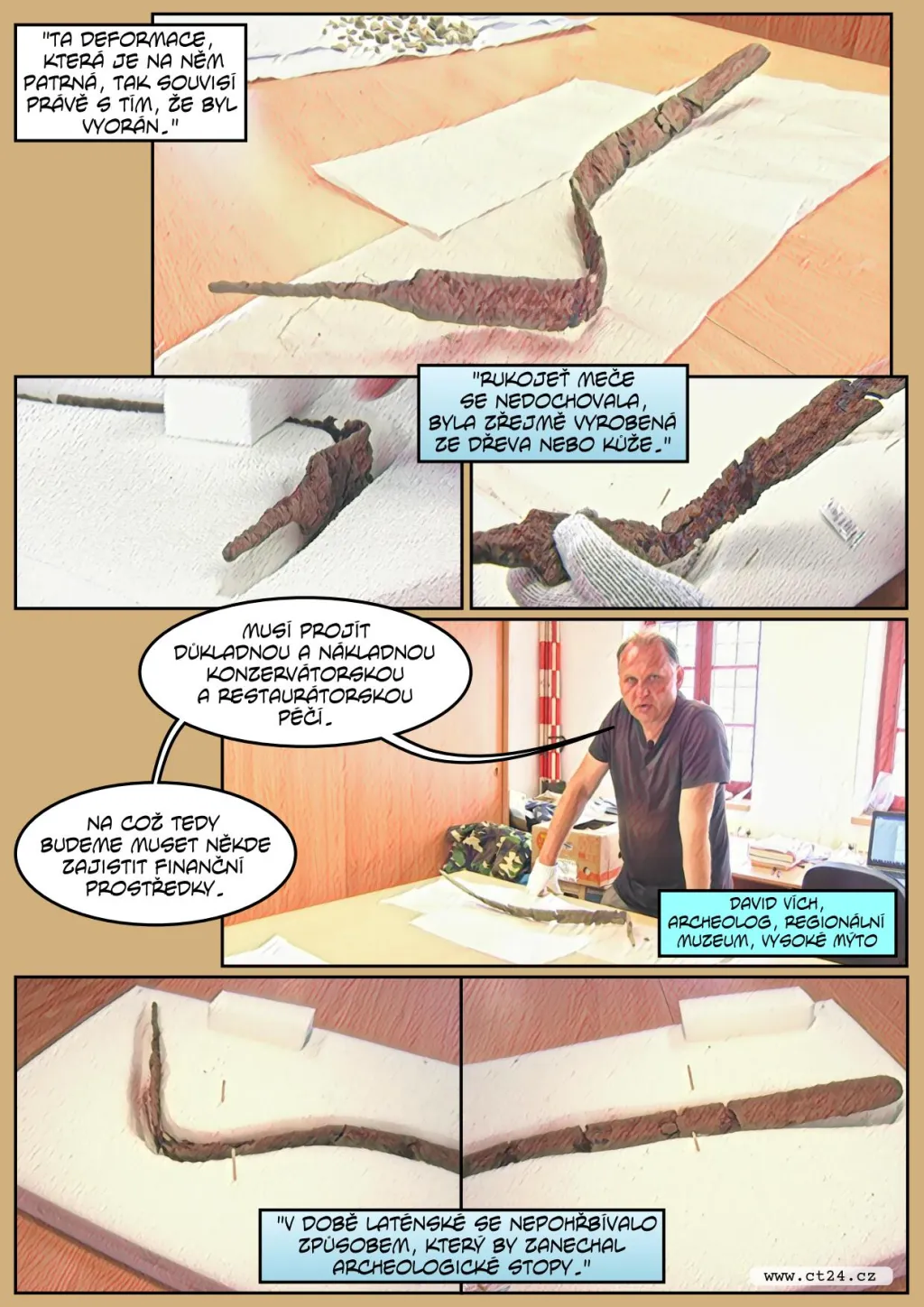 Na Pardubicku našli archeologové dva tisíce let starý keltský meč