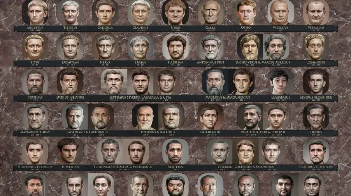 Rekonstruované tváře římských císařů
