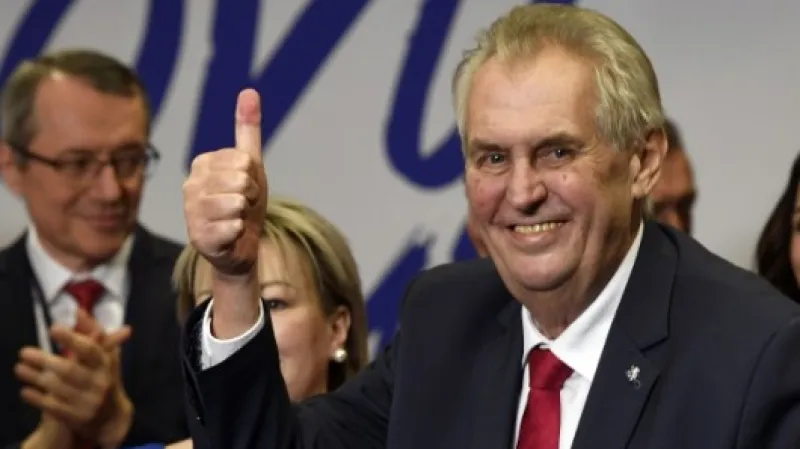 Miloš Zeman oslavuje vítězství ve volbách,  Autor: Krumphanzl Michal,  Zdroj: ČTK
