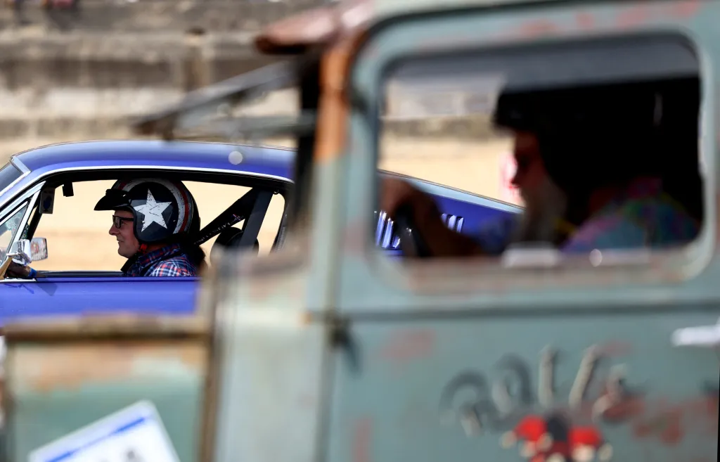 Pohled zblízka na účastníky závodu