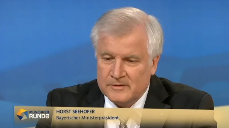Horst Seehofer v bavorské televizi