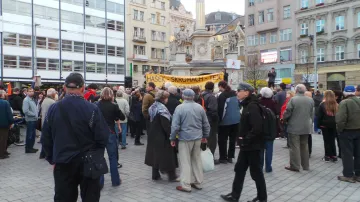 Brněnská demonstrace na podporu Bohuslava Sobotky