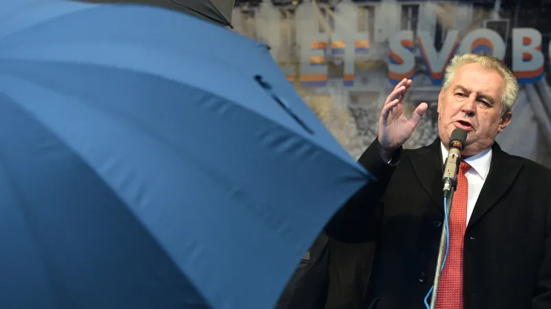 Prezident Miloš Zeman na pražském Albertově