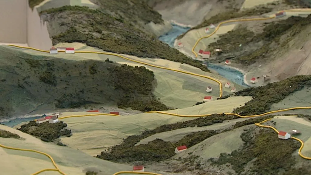 Model zaplaveného údolí Vltavy