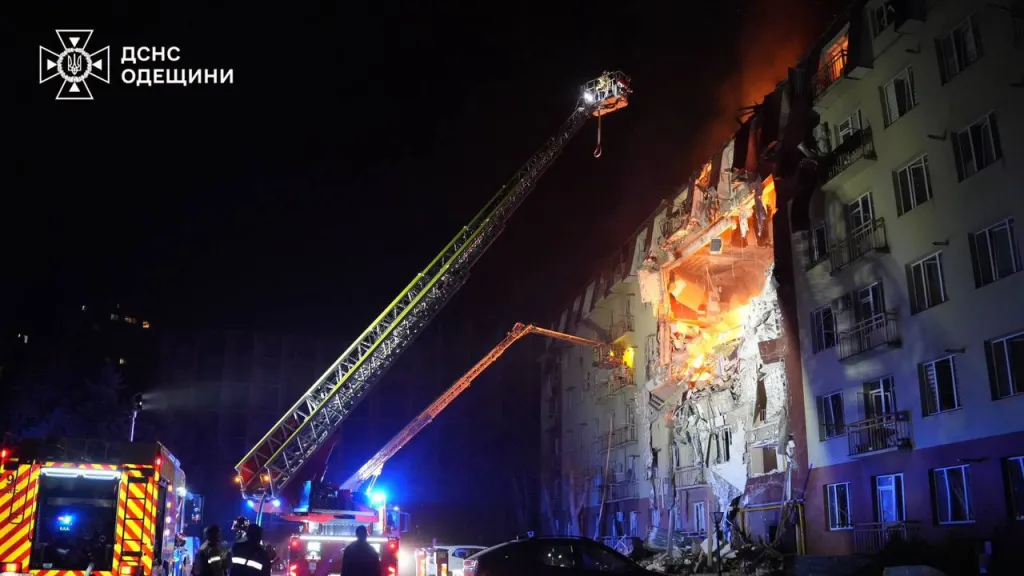 Následky ruského útoku na Oděsu (6. dubna 2026)
