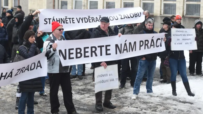 Protesty zaměstnanců Vítkovických strojíren