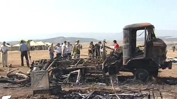 Následky výbuchu v Dagestánu