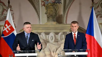 Slovenský premiér Robert Fico (Smer) a český předseda vlády Andrej Babiš (ANO)