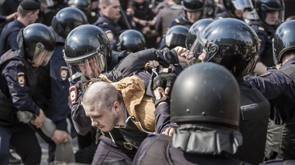 Zásah policie v Moskvě