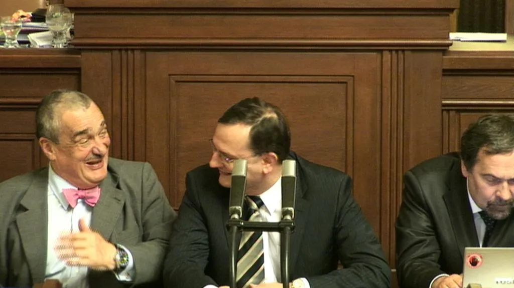 Karel Schwarzenberg a Petr Nečas