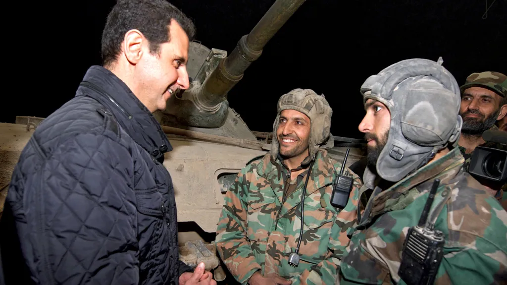 Bašár Asad se svými vojáky