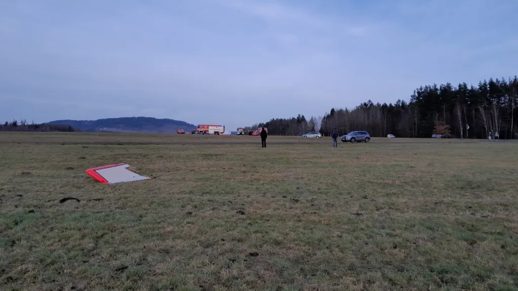 Havárie ultralehkého letadla v Hodkovicích