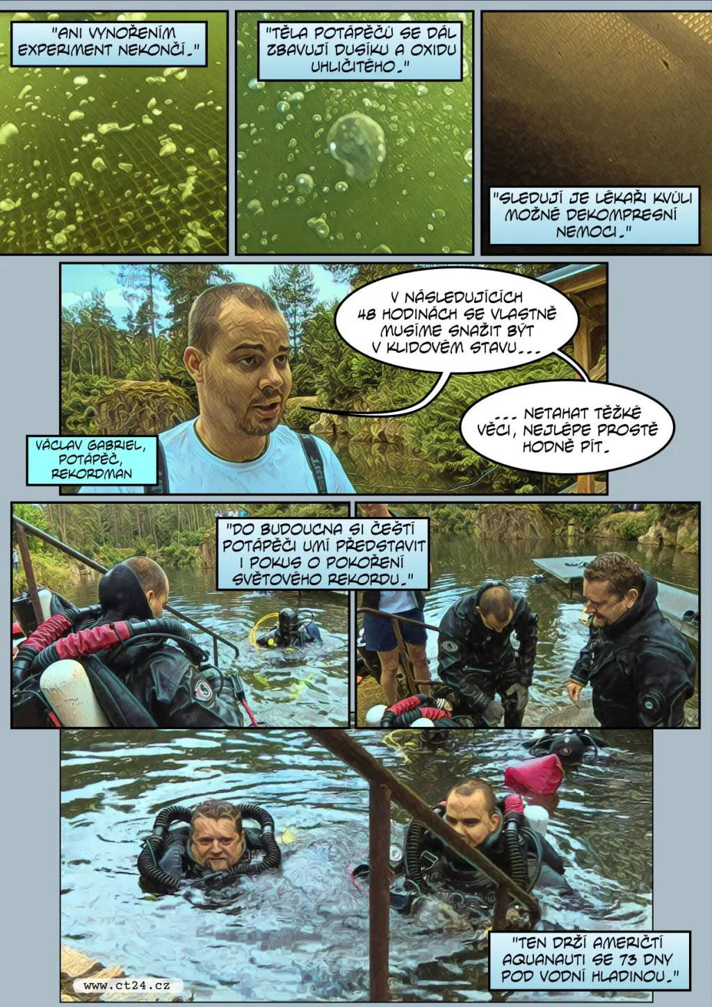 Týden pod hladinou zatopeného lomu
