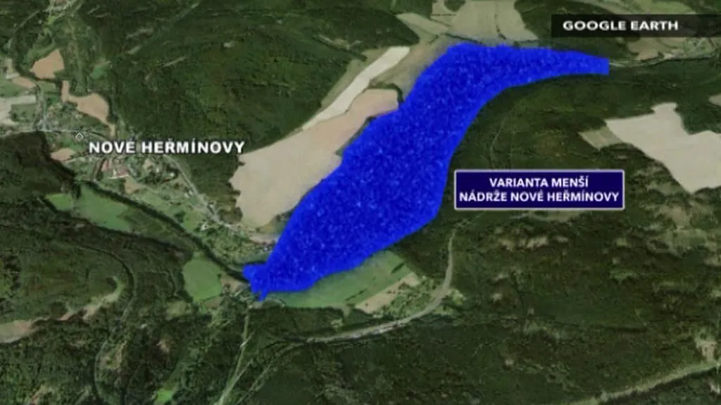 Varianta nádrže Nové Heřminovy