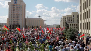 Provládní akce v Minsku 16. srpna 2020