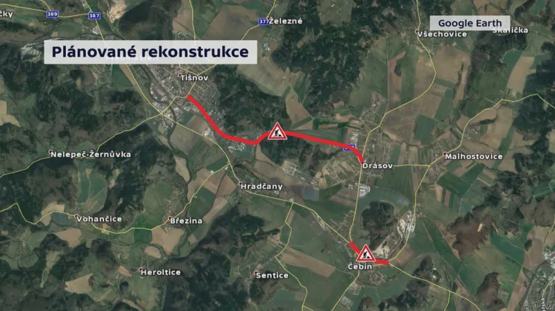 Plánované rekonstrukce silnic