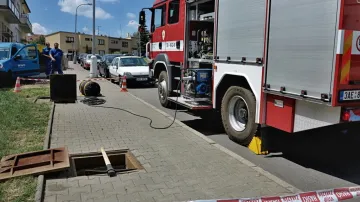Únik plynu v brněnské ulici Měřičkova