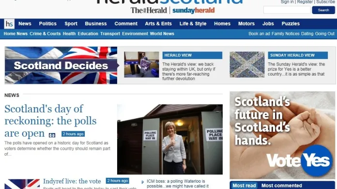 Skotská média o referendu