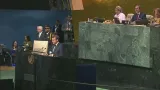 Francouzský prezident Macron na 72. zasedání Valného shromáždění OSN