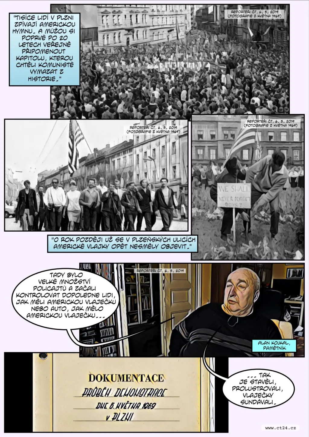 Komiks: Plzeň 1969