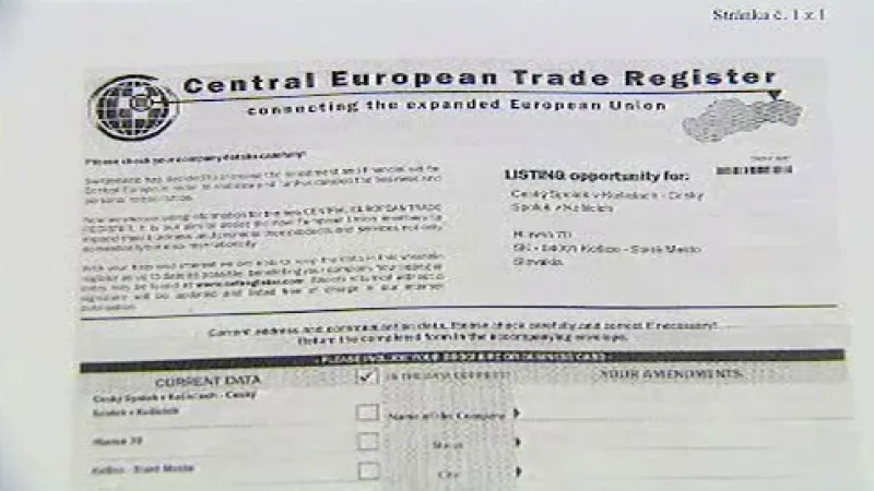 Nabídka zápisu do databíáze