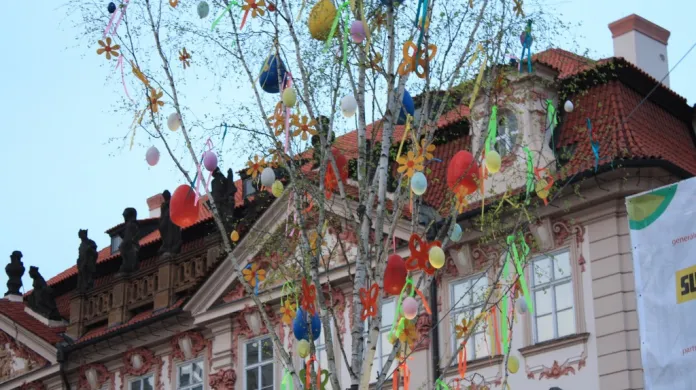 Velikonoční bříza na Staroměstkém náměstí