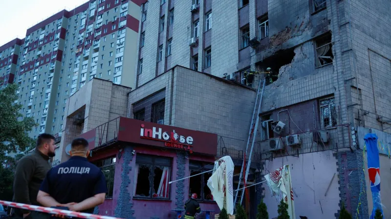 Následky ruského bombardování Kyjeva