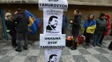 Smuteční průvod Prahou za oběti protestů na Ukrajině