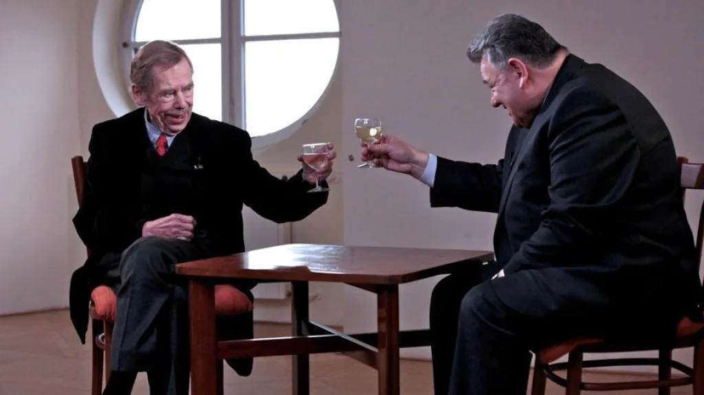 Václav Havel a Dominik Duka v pořadu ČT