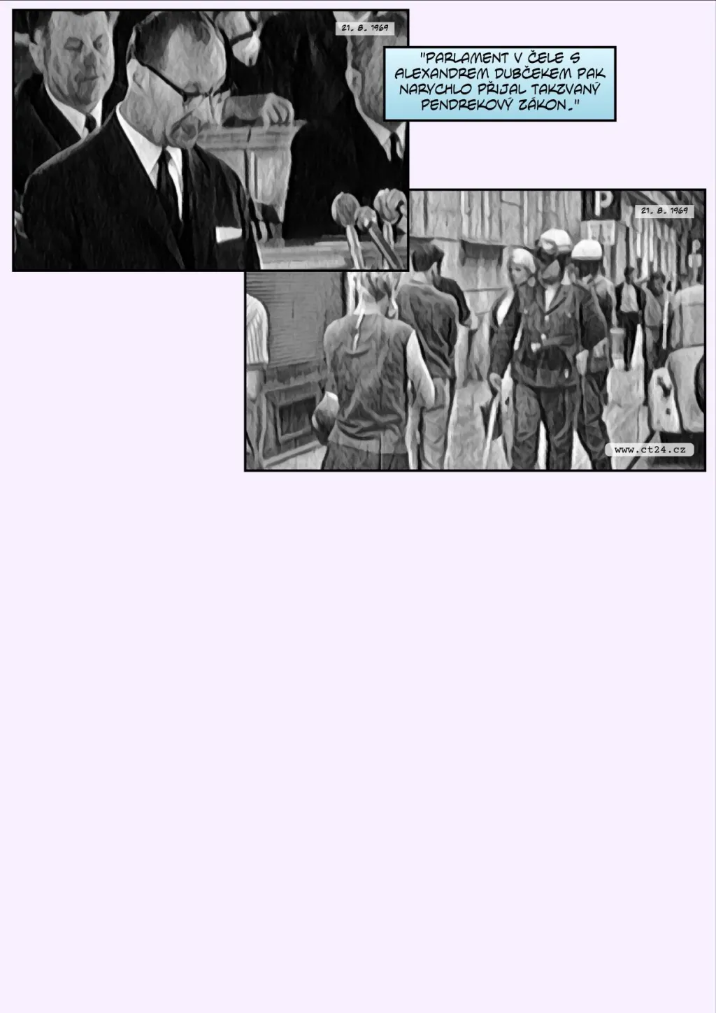 Komiks: Plzeň 1969