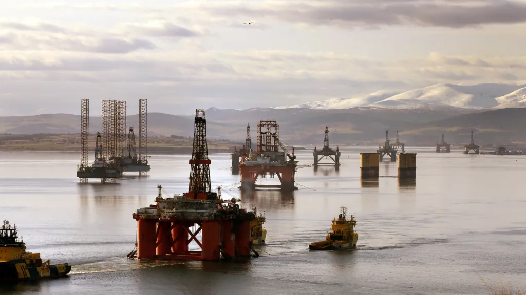 Ropné plošiny v Severním moři